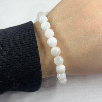 Moonstone 8mm Beaded Bracelet - Intuition