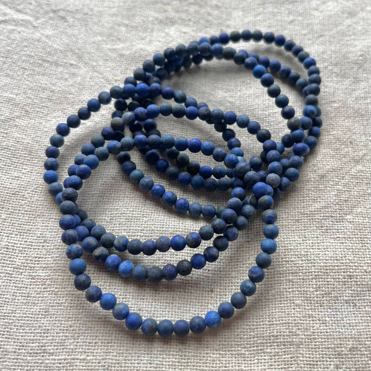 Lapis Lazuli 4mm Beaded Bracelet - Inner Truth