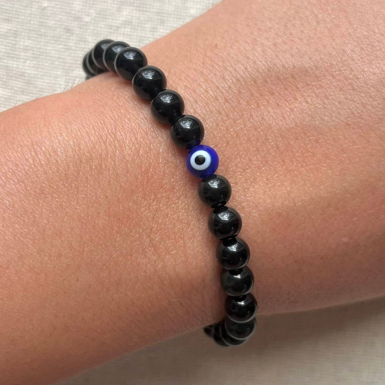 Protection Evil Eye Bracelet - Obsidian