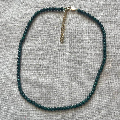 Malachite 4mm Beaded Necklace - Transformation