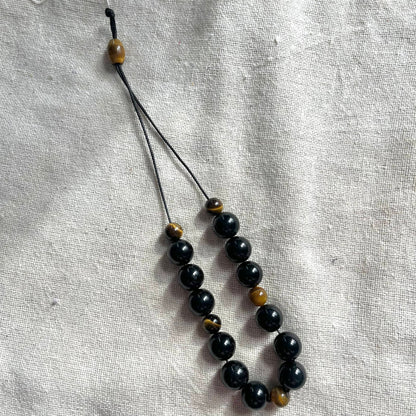 Komboloi Worry Bead Bracelet - Obsidian