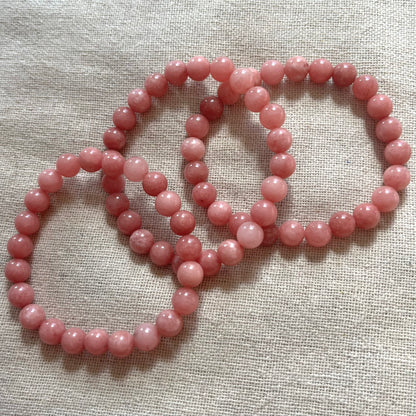 Pink Morganite 8mm Beaded Bracelet - Divine Love