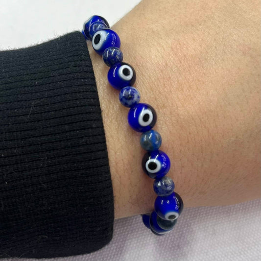 Good Luck Evil Eye Bracelet - Lapis Lazuli