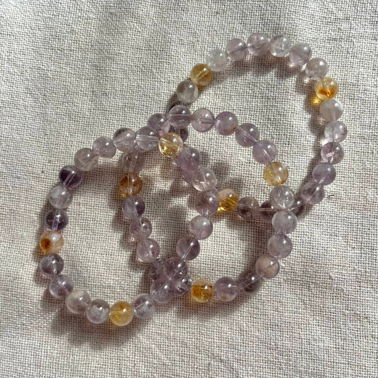 Ametrine 8mm Beaded Bracelet - Creativity