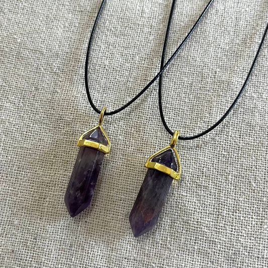 Lithos Point Pendant - Amethyst