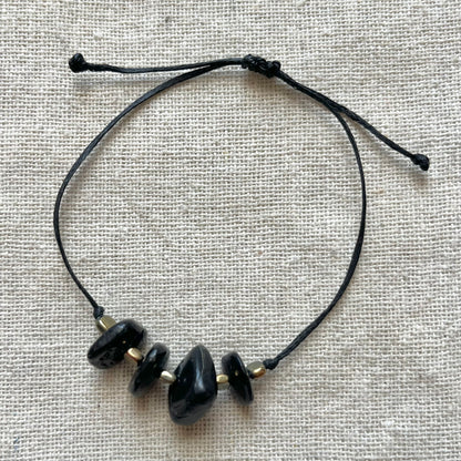 Shungite & Hematite Cord Bracelet