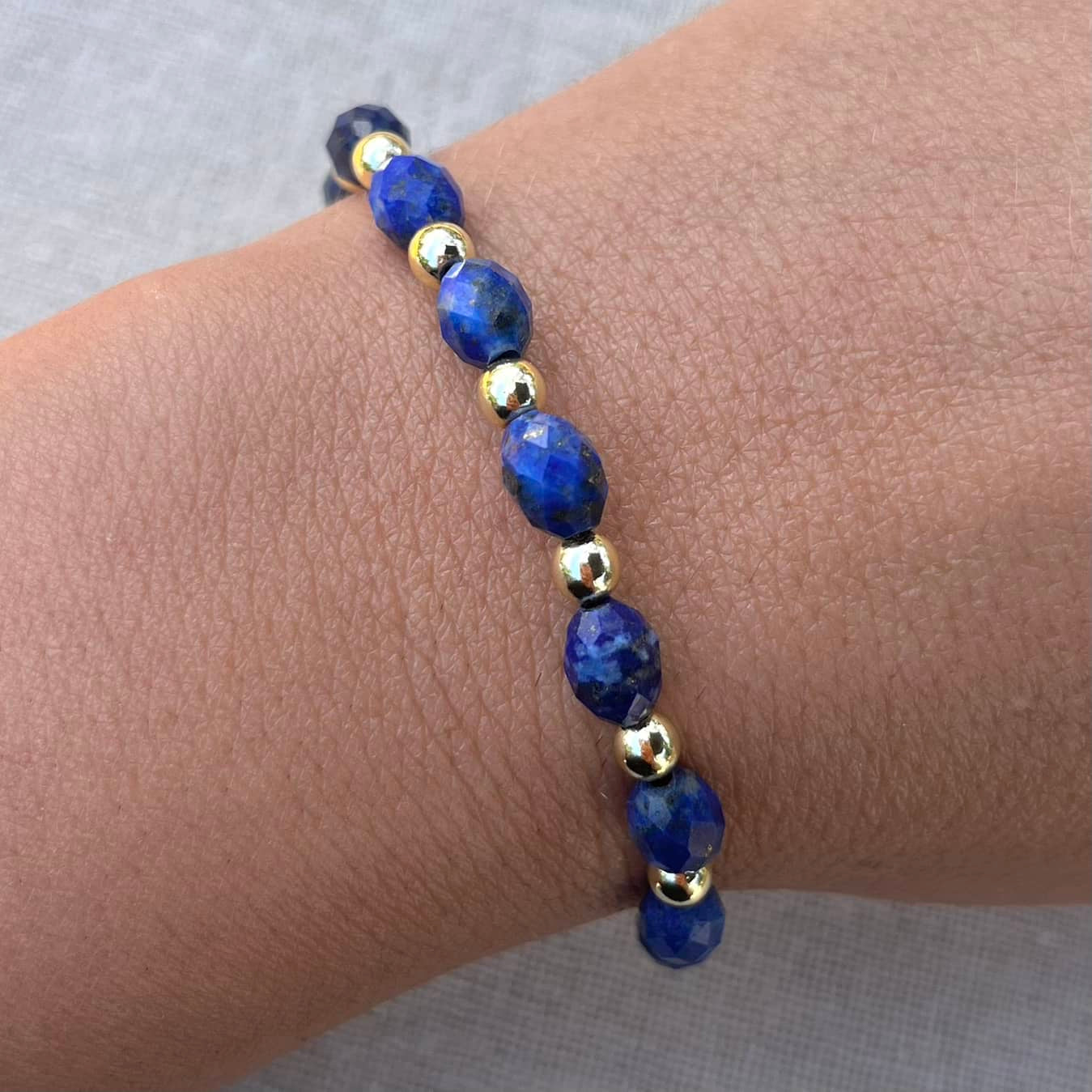 Facet Geo Bracelet - Lapis Lazuli