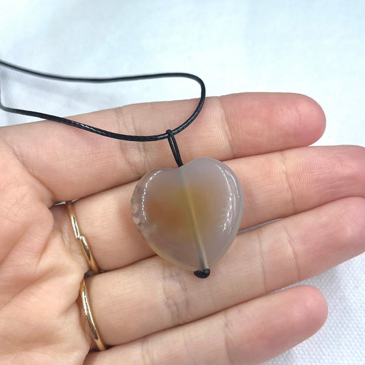 Heart Pendant - Agate