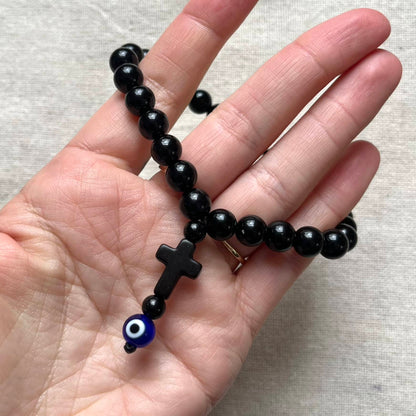 Relaxation Palm Worry Beads - Obsidian