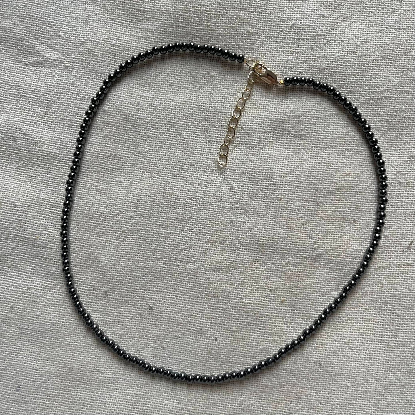 Hematite 3mm Beaded Necklace - Balance