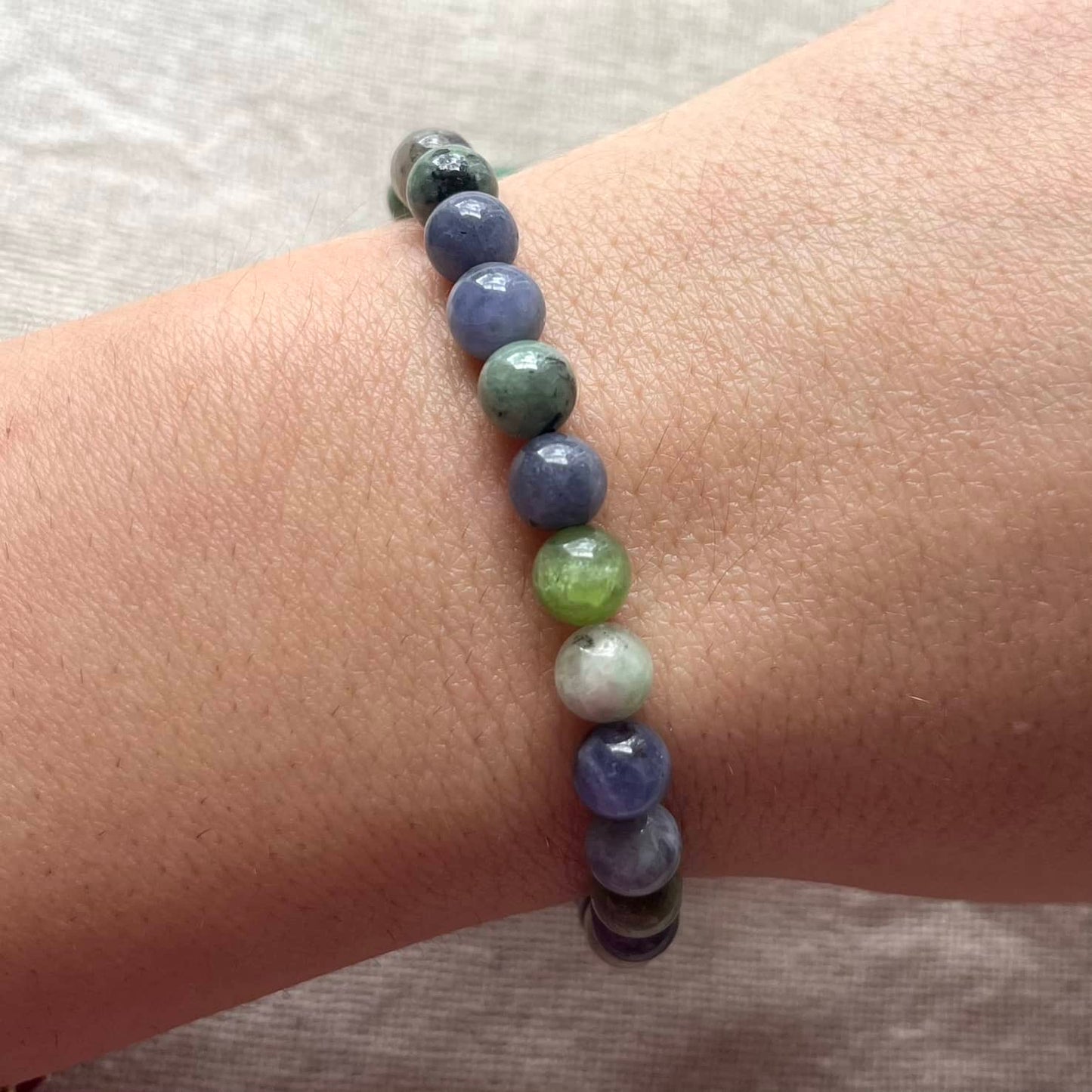 Tanzanite 6mm Beaded Bracelet - Insight