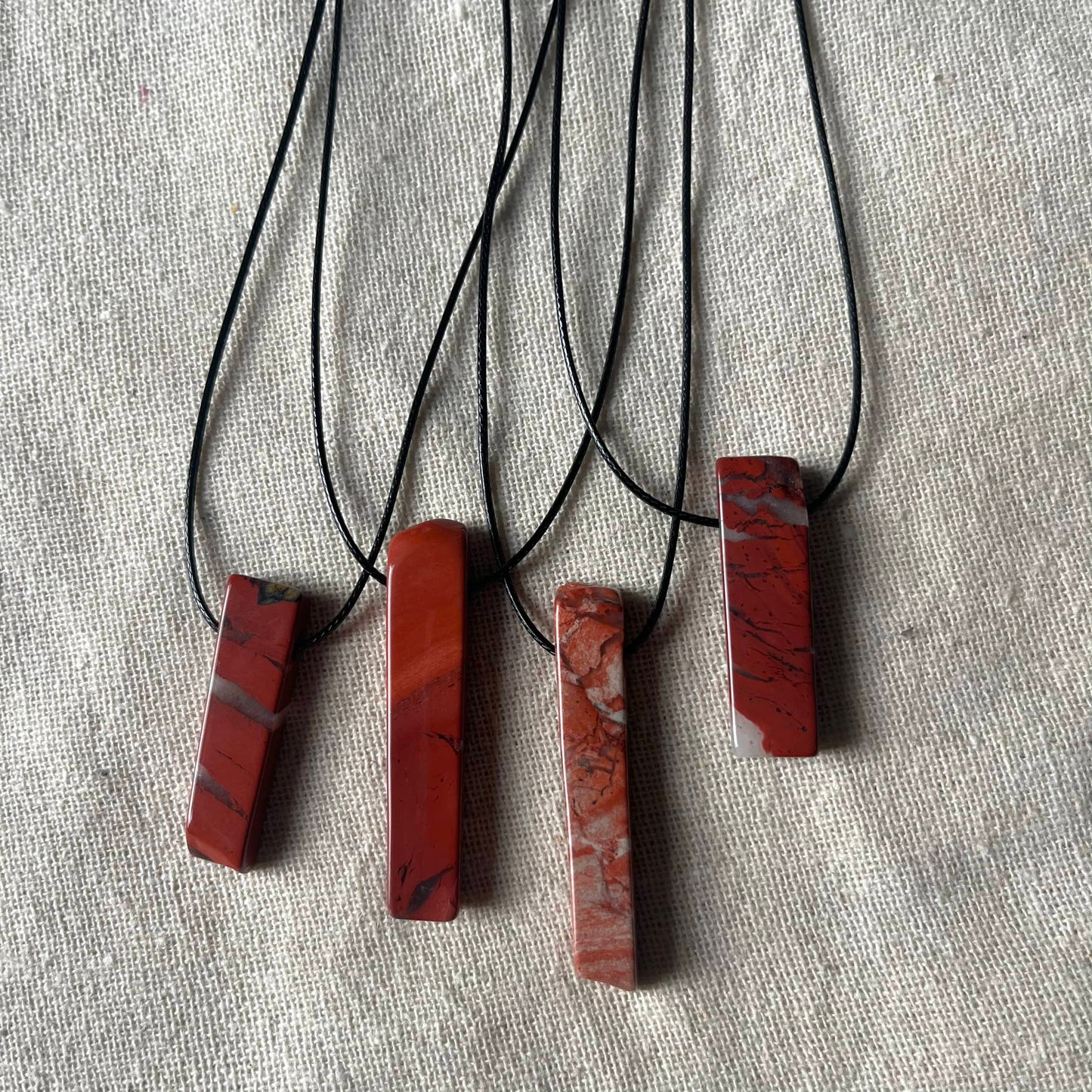 Meditation Pendant - Red Jasper