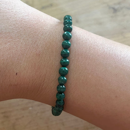 Malachite 4mm Beaded Bracelet - Transformation