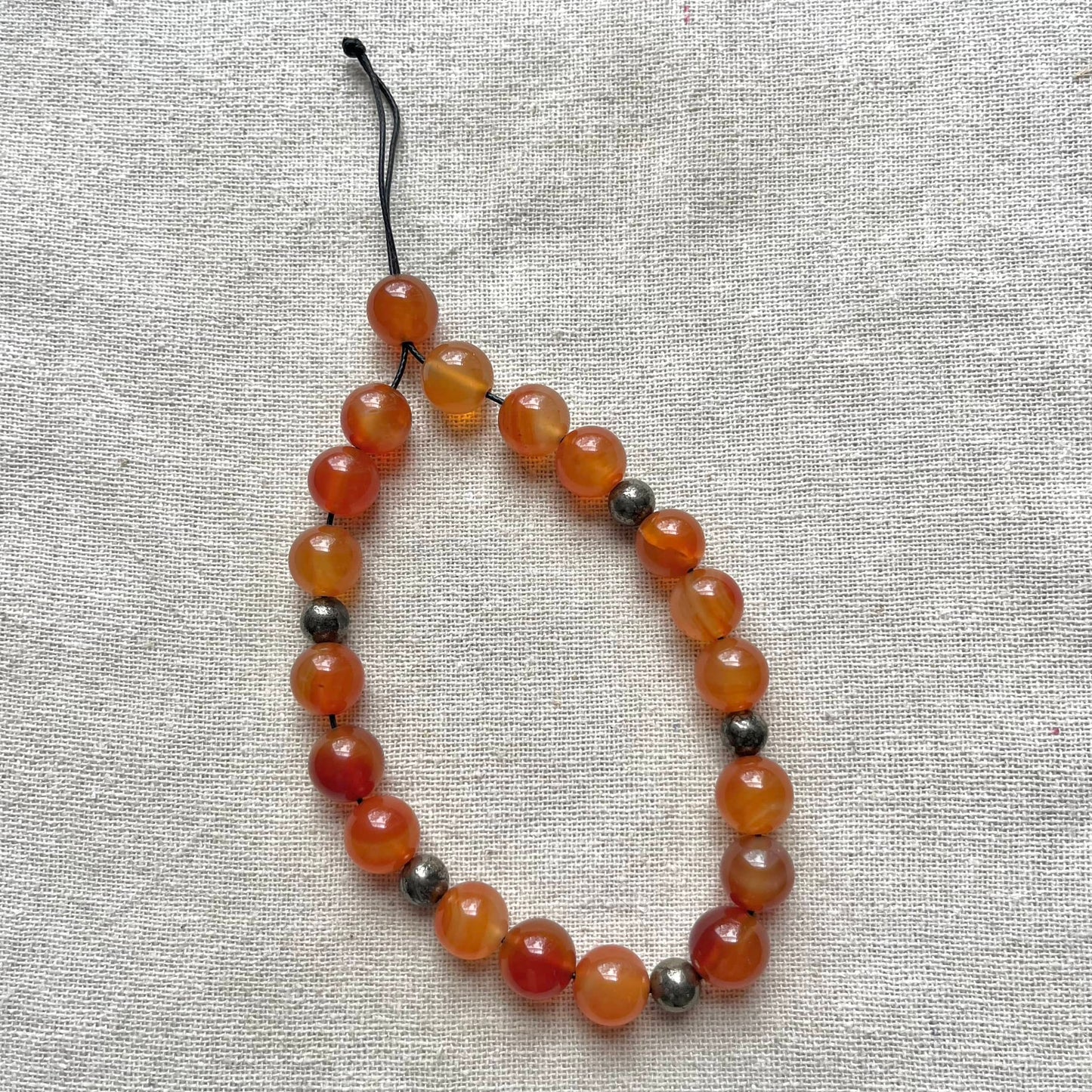 Komboloi Worry Beads - Carnelian & Pyrite