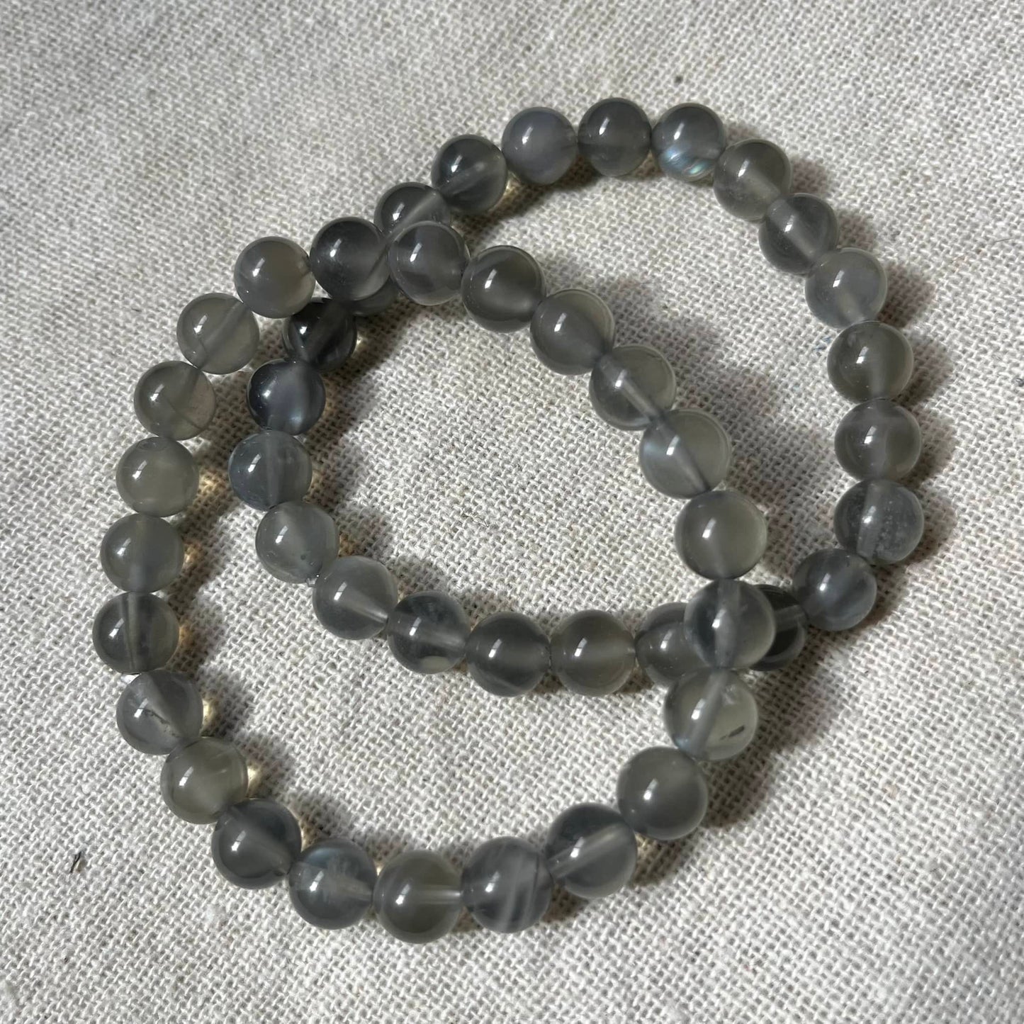 Black Moonstone 8mm Beaded Bracelet - Intuition