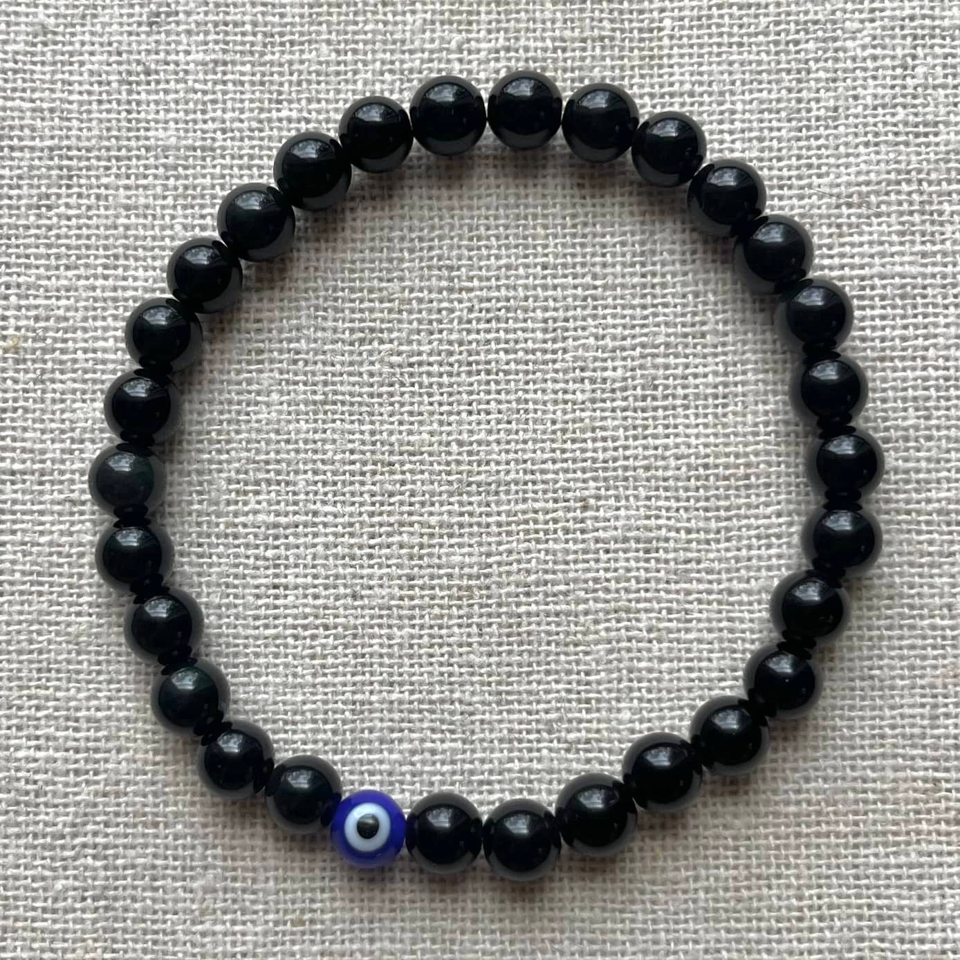 Protection Evil Eye Bracelet - Obsidian