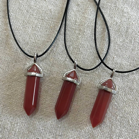 Lithos Point Pendant - Carnelian