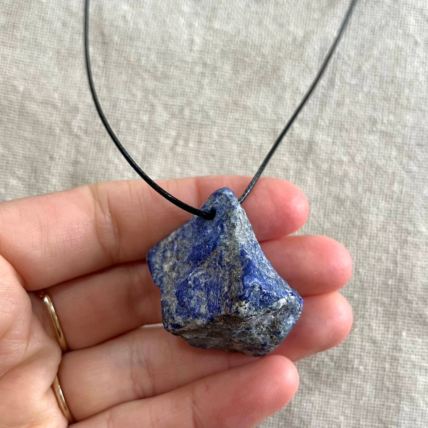 Lapis Lazuli Large Raw Pendant - Inner Truth