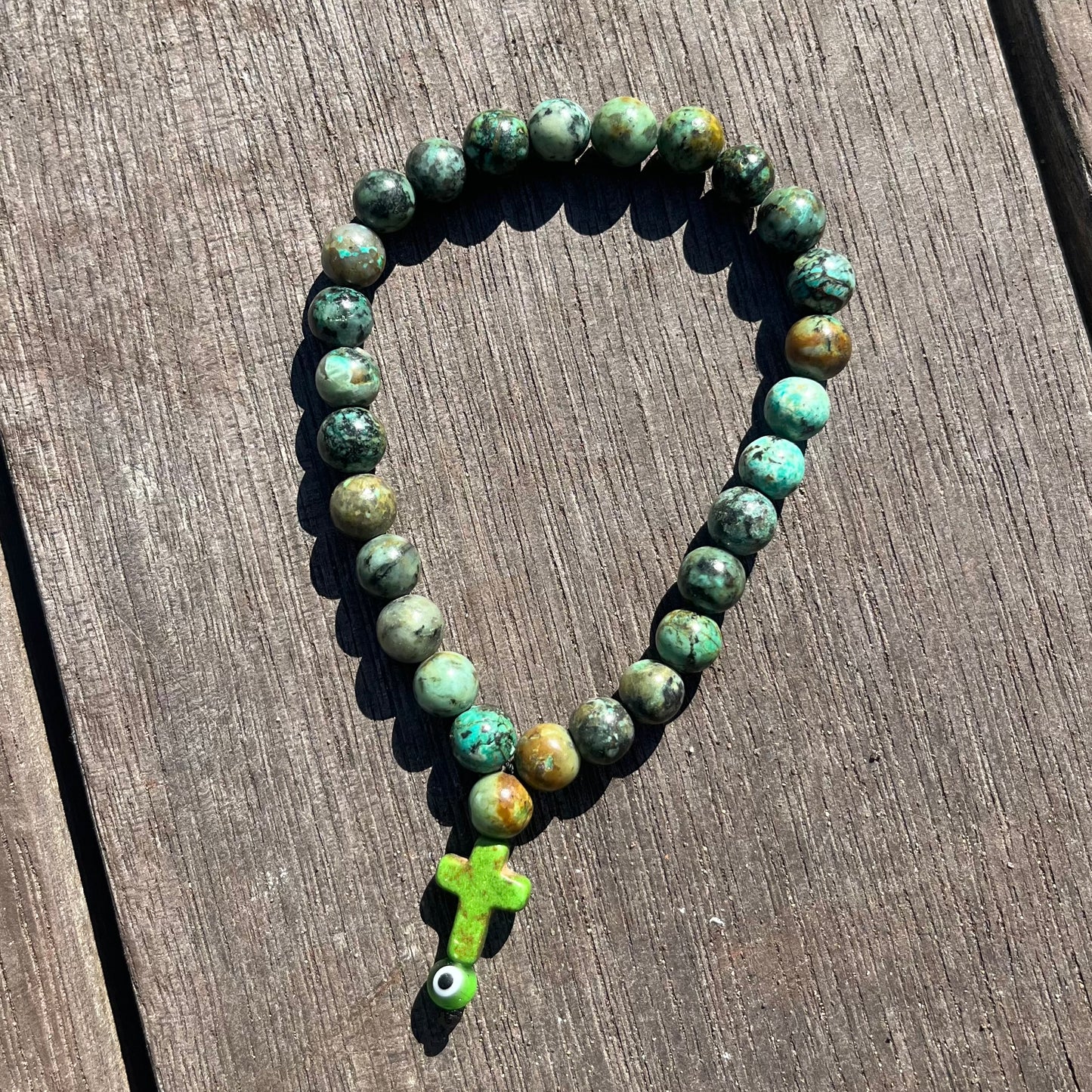 Relaxation Palm Worry Beads - African Turquoise