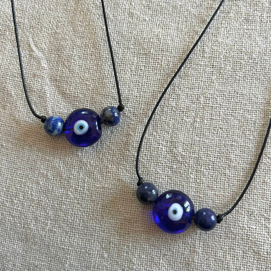 Miracle Evil Eye Necklace - Lapis Lazuli