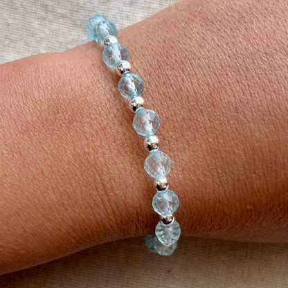 Facet Geo Bracelet - Blue Topaz