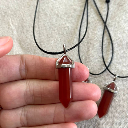 Lithos Point Pendant - Carnelian