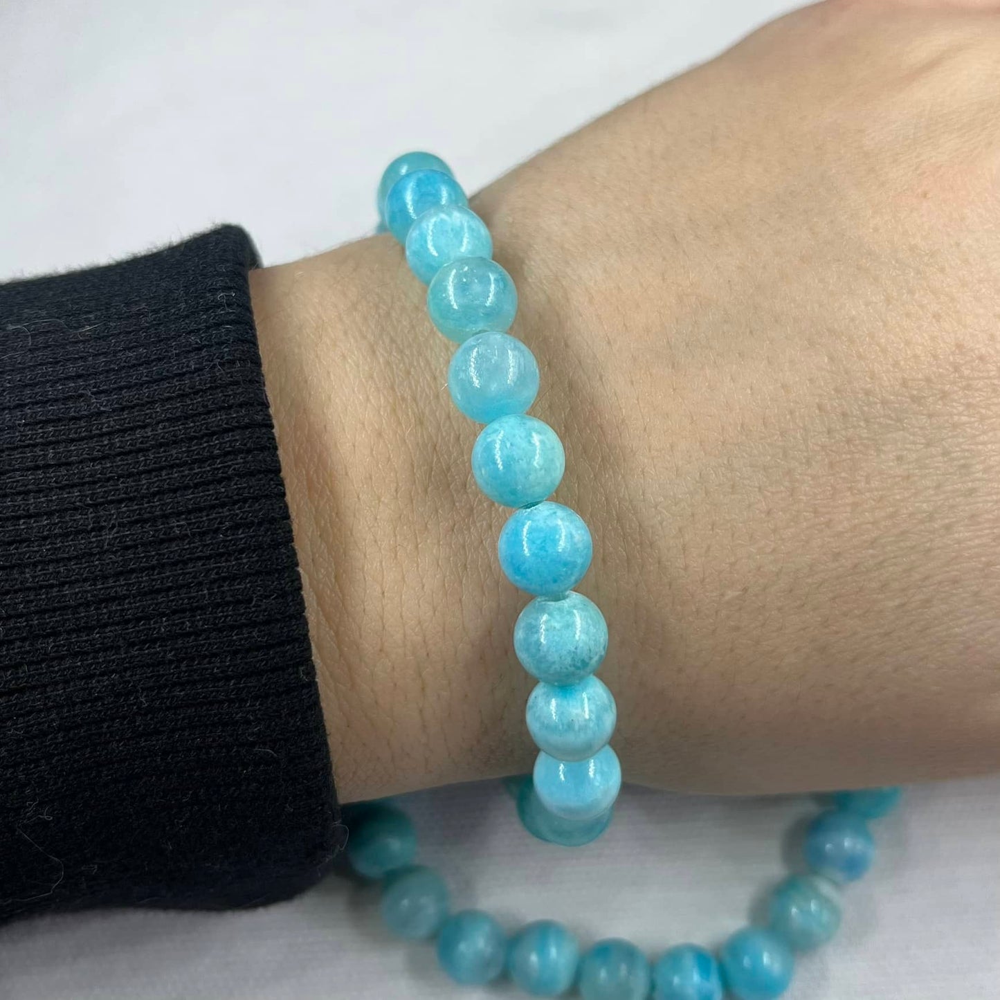 Hemimorphite 8mm Beaded Bracelet - Self Expression