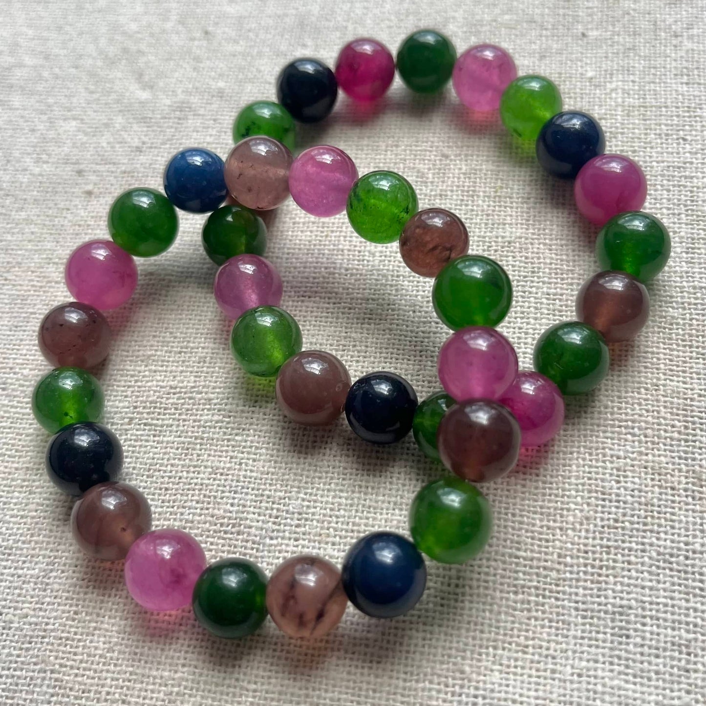 Tourmaline 10mm Beaded Bracelet - Balance