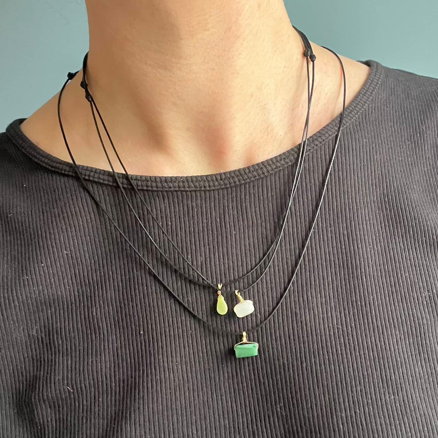 Mini Teardrop Pendant - Jade