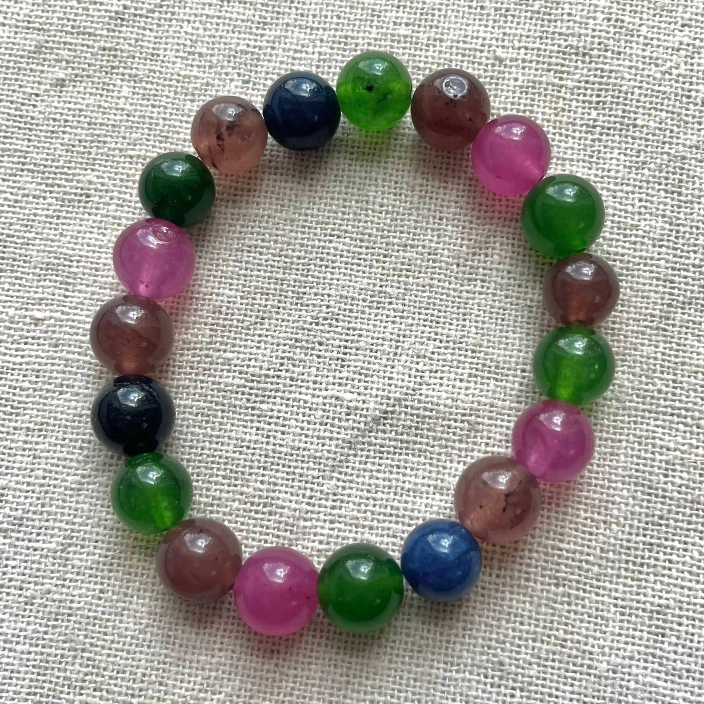 Tourmaline 10mm Beaded Bracelet - Balance