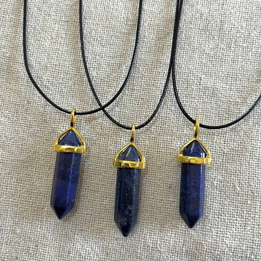 Lithos Point Pendant - Lapis Lazuli