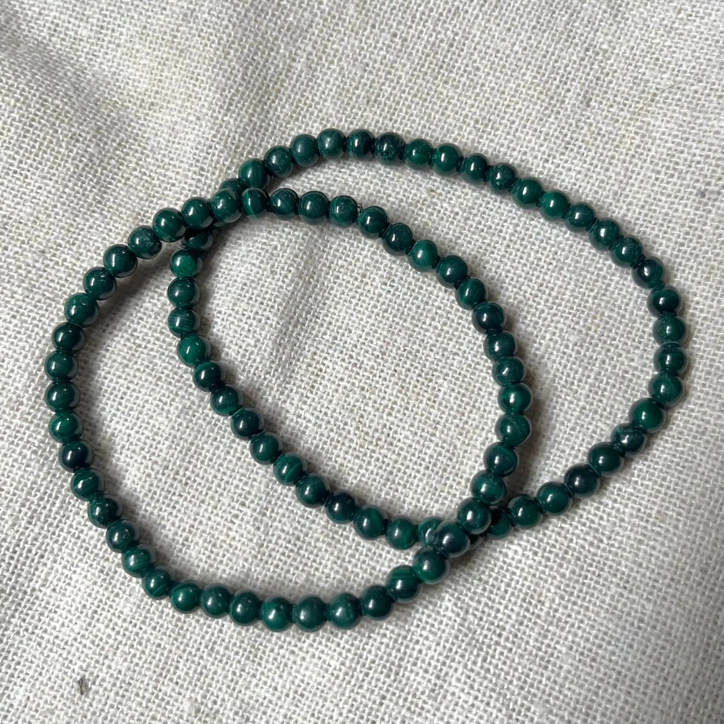 Malachite 4mm Beaded Bracelet - Transformation