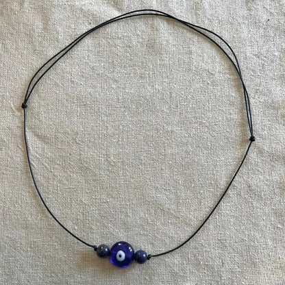 Miracle Evil Eye Necklace - Lapis Lazuli