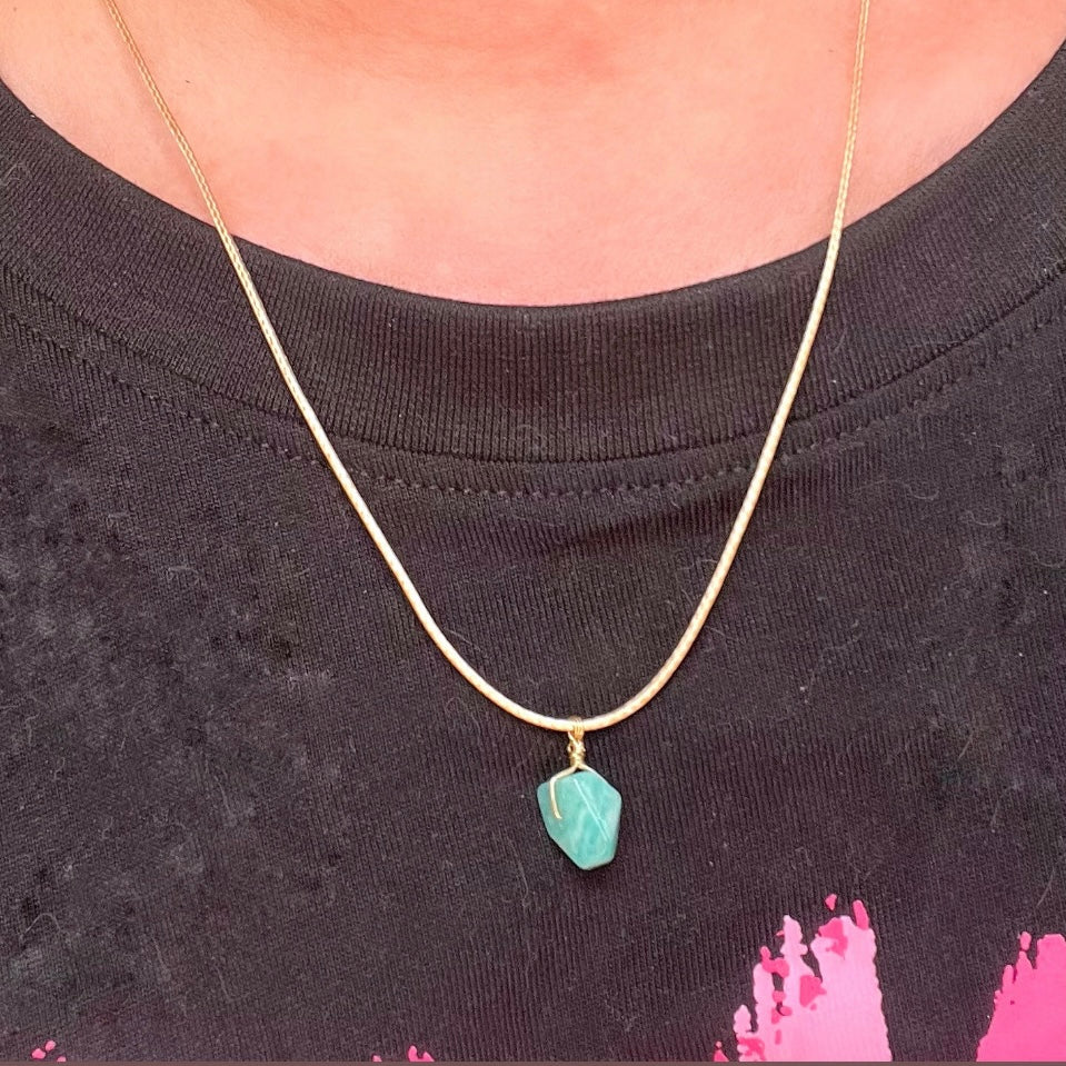 Geo Pendant - Amazonite