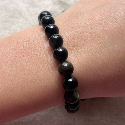 Obsidian 8mm Beaded Bracelet - Protection