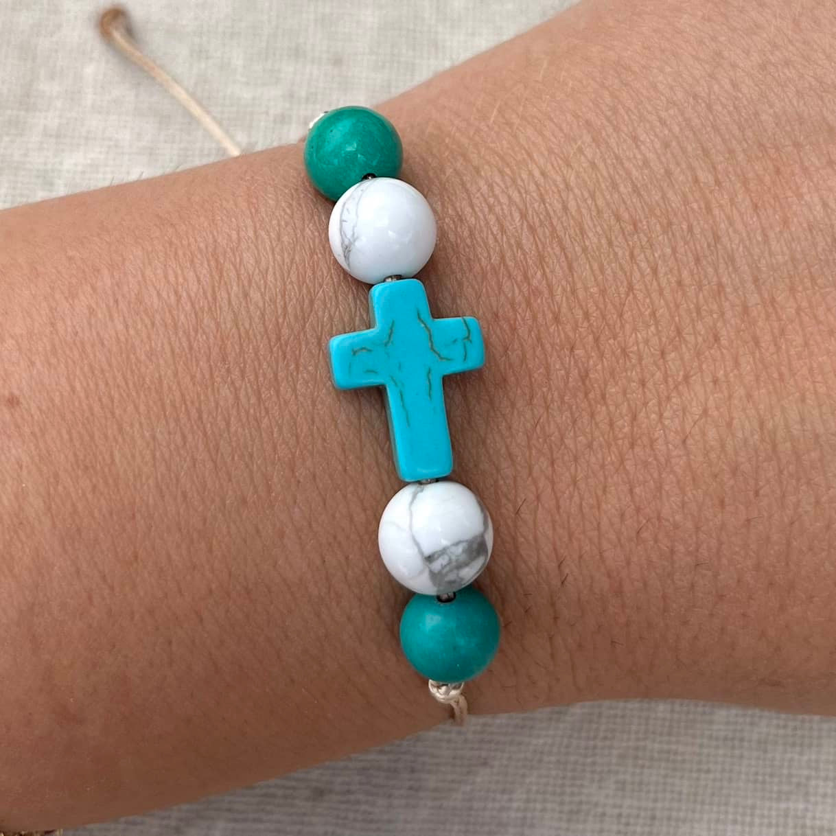 Hope & Faith Cord Bracelet - Turquoise