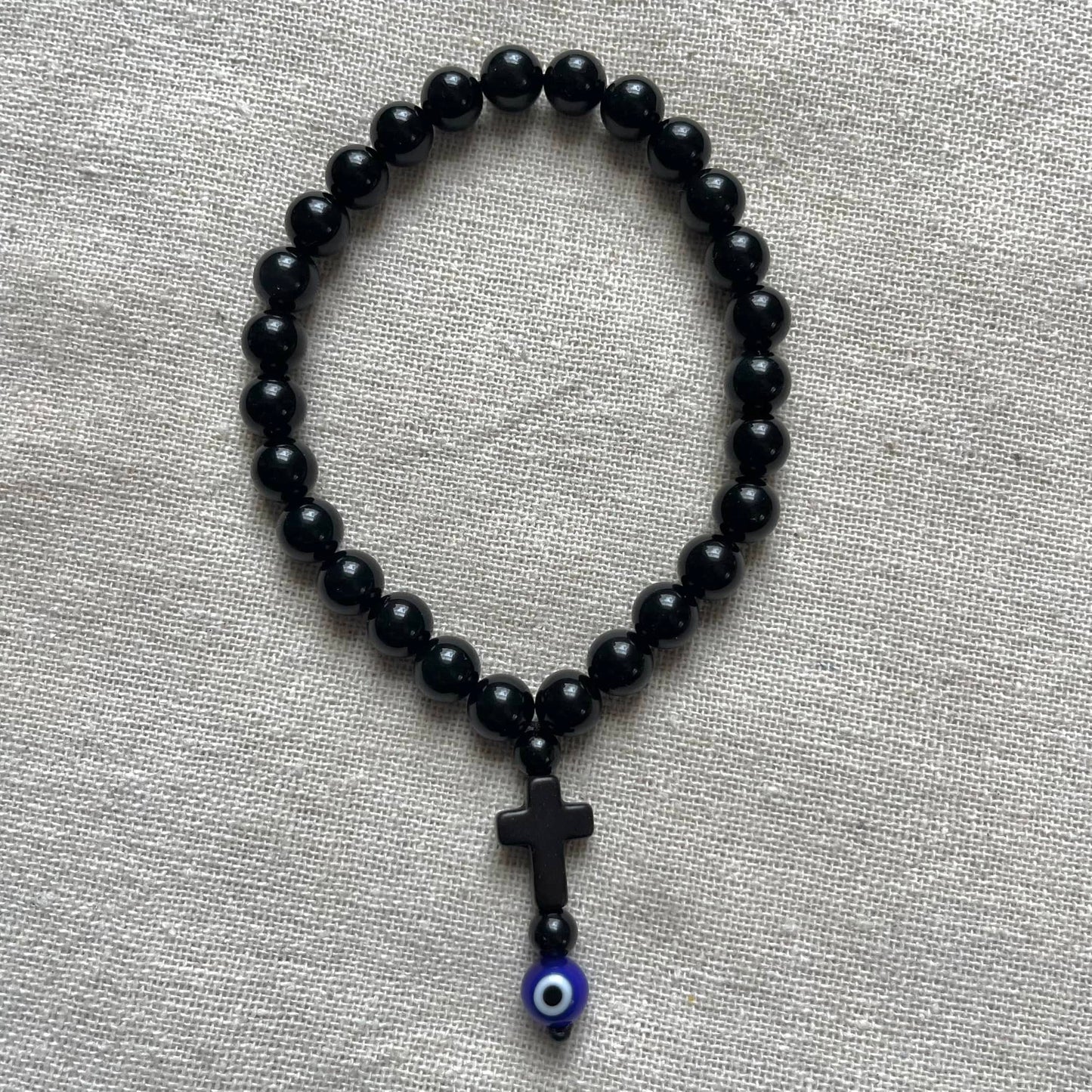 Relaxation Palm Worry Beads - Obsidian