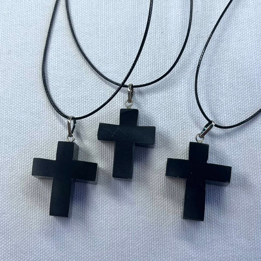 Sacred Hope Cross Pendant - Onyx