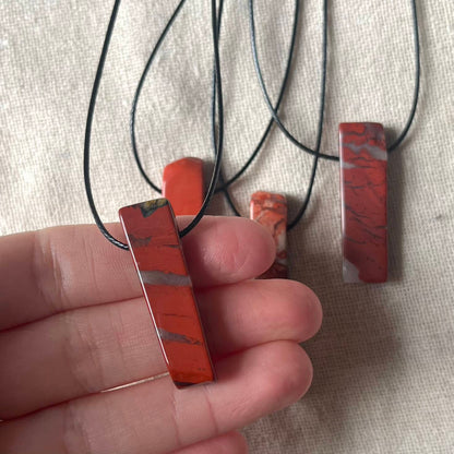 Meditation Pendant - Red Jasper