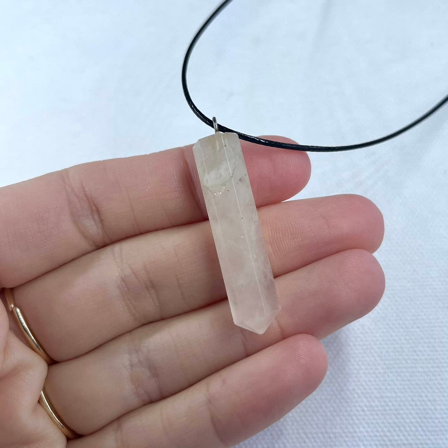 Point Pendant - Rose Quartz