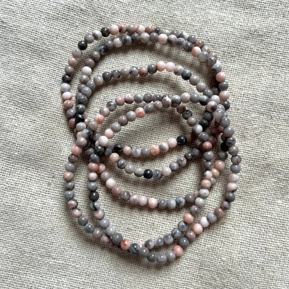 Rose Agate 4mm Beaded Bracelet - Compassion