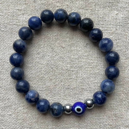 Shield Evil Eye Bracelet - Sodalite