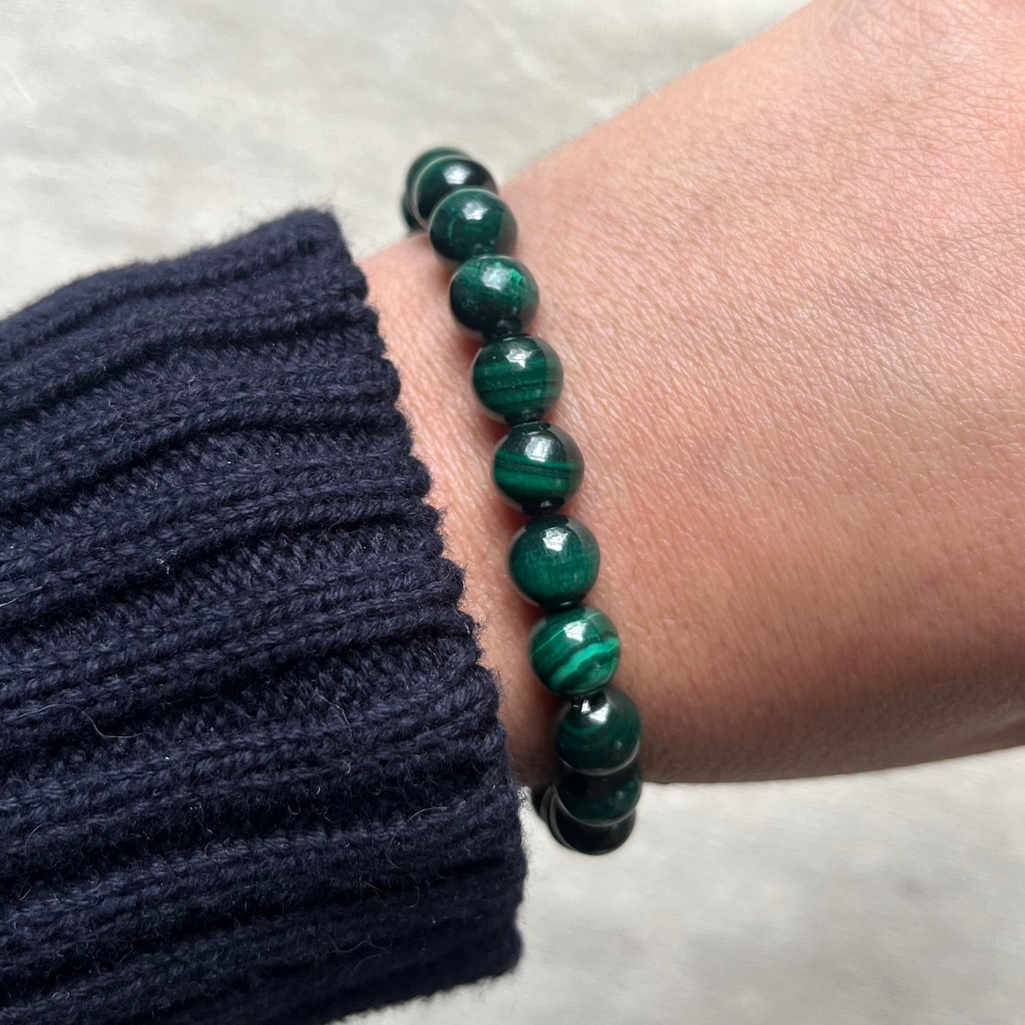 Malachite 8mm Beaded Bracelet - Transformation