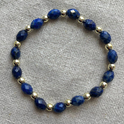 Facet Geo Bracelet - Lapis Lazuli