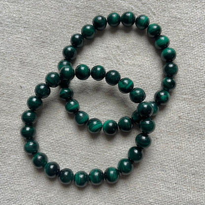 Malachite 8mm Beaded Bracelet - Transformation