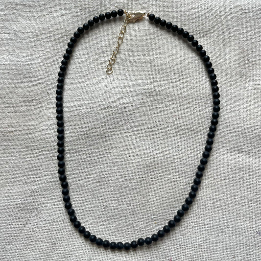 Onyx 4mm Beaded Necklace - Confidence