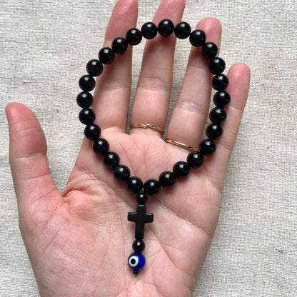 Relaxation Palm Worry Beads - Obsidian