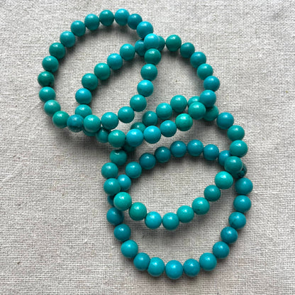 Turquoise 8mm Beaded Bracelet - Wisdom