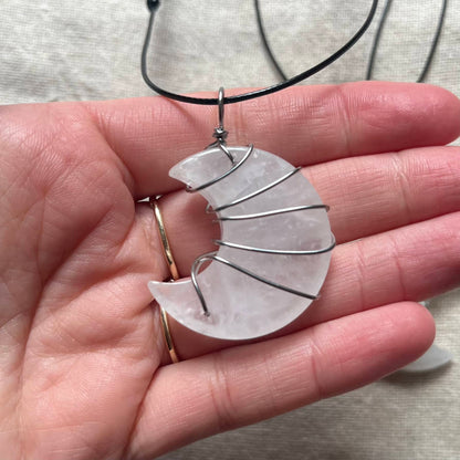 Moon Magic Pendant - Clear Quartz