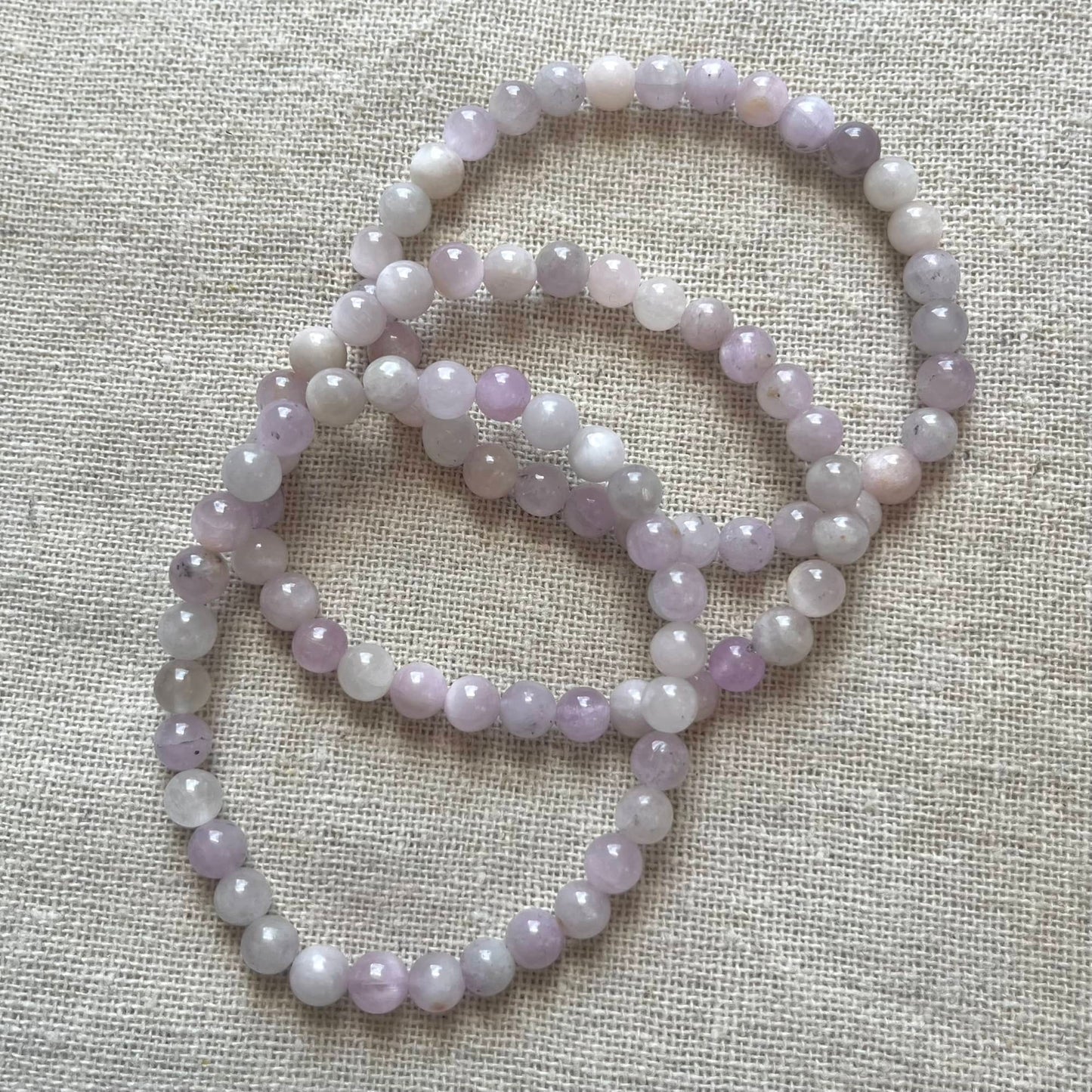 Kunzite 6mm Beaded Bracelet - Emotional Healing